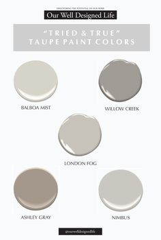 the different shades of paint that are used in this project, including gray and white