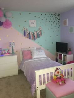 Teal Pink Kids Bedroom, Aqua And Pink Boho Bedroom, Pink Teal And Purple Bedroom, Teal And Pink Girls Room, Teal And Purple Kids Bedroom, Pink Mint Bedroom, Pink Purple Teal Bedroom Kids Rooms, Teal Pink Purple Bedroom, Pink And Blue Bedroom Ideas Kids