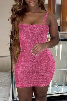 Fisdy - Cautivador vestido de oro macizo sin espalda con cuello cuadrado y tirantes en forma de honda Gold Backless Dress, Velvet Homecoming Dress, Sequin Homecoming Dress, Dress Sleeve Styles, Sling Dress, Hip Dress, Homecoming Dress, Flower Dresses, Women's Fashion Dresses