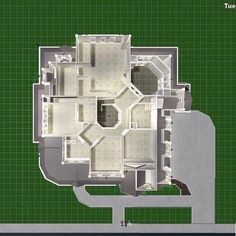 an overhead view of a floor plan for a house