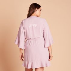 A bridal suite essential, this fluttery robe is the perfect something for the bride to wear while getting ready for the wedding. Getting Ready Outfits, Bridesmaid Get Ready Outfit, Ready Outfits, Tuxedo Women, Bridesmaid Getting Ready, Birdy Grey, Dress Order, Hair Sale, Bridal Suite