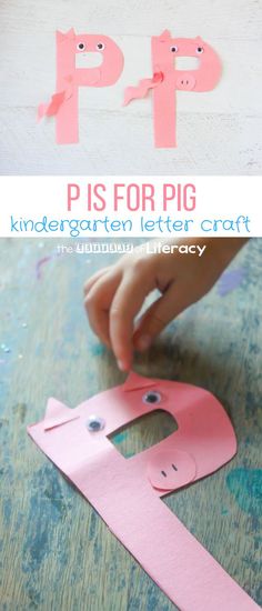 the letter p is for pig paper craft