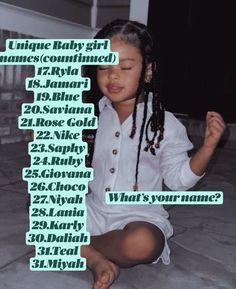 Whats your name?🩷 S Girl Names, Unique Baby Girl Names, Black Baby Girl