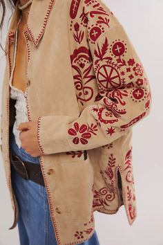 Aluna Jacket | Free People Free People Jacket, Cowgirl Outfits, Heritage Fashion, Fashion Tv, Lovely Clothes, Embroidery Fashion, Embroidered Jacket, Print Jacket, Upcycle Clothes