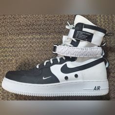 Sku: 864024 100 Colorway: White/Black-White Worn Once Men's Size 8.5 Shoes Nike, Air Force 1, Black Nikes, Nike Men, Air Force, Nike Shoes, White Black, Athletic Shoes, White And Black