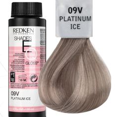 Redken Shades Eq 9v Platinum Ice 2 Fl Oz. Redken Hair Color Chart, Diy Balayage, Lilac Hair Color, Redken Hair Color, Redken Hair Products, Redken Shades, Matrix Color, Redken Color, Hair Color Chart