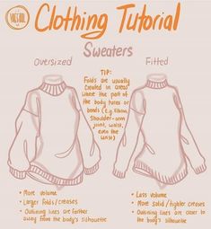 the instructions for how to sew a sweater