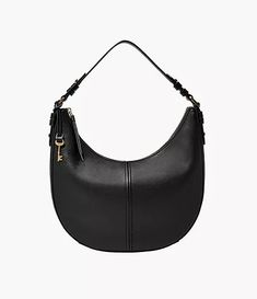 Shae Large Hobo - SHB3165001 - Fossil Fossil Purse, Leather Hobo Handbags, Hobo Handbags, Black Hardware, Leather Hobo, Personal Shopping, Online Purchase, Smartwatch, Fossil