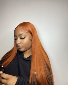 Wig Installs, Baddie Hair, Color Wigs, Frontal Wig Hairstyles, Colour Hair, Birthday Hairstyles, Carrot Top, Human Virgin Hair