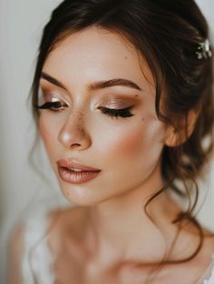 Engagement Photo Makeup, Winter Wedding Makeup, Glam Bride Makeup, Soft Glam Look, Perfect Wedding Makeup, Hazel Eye Makeup