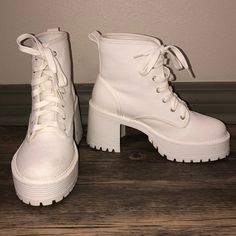 Adika Platform Sneakers - Size 6 - Never Worn ( I Love These Shoes, They Just Run A Little Big) I Would Say The True Size Is 6 1/2 Just Run, Platform Sneakers, Combat Boots, Color White, Size 6, I Love, Women Shoes, Running, Boots