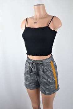 Size: S, Color: Orange Trendy Orange High-waisted Shorts, Fitted Orange High-waisted Shorts, Orange Beach Shorts With Built-in Shorts, Summer Orange Shorts With Built-in Shorts, Orange Shorts Kids, Belted Shorts, White Plaid, Neon Green, Boho Shorts