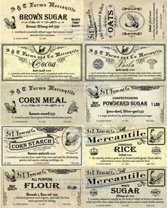 an old fashioned menu with different types of food