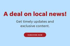 an advertisement with the words, deal on local news get timely updates and exclusively content