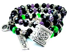 Looking for the perfect gift for someone who loves healing crystals and witches? Look no further than our 2-piece crystal purple and green bracelet set! Wicca, Paganism, Occult, Witchcraft, Protection, Symbol, Five Elements, Magick, Ritual, Spiritual, Nature, Esoteric, Mystical, Sacred Geometry, Amulet, Spellcasting, Grimoire, Book of Shadows, Occultism, Esoteric Witchcraft Protection, Book 3d, Spiritual Nature, Crystal Purple, Grimoire Book, Green Bracelet, Crystal Beads Bracelet, Purple And Green