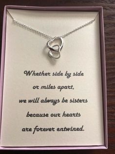 A gift from one sister to another. This inspirational poem will bring a smile to her face. Want this for a friend or another loved one?. No problem. | eBay! Silver Engraved Heart Necklace For Birthday, Silver Engraved Heart Necklace As Birthday Gift, Adjustable Silver Heart Necklace For Wedding, Silver Adjustable Heart Necklace For Wedding, Inspirational Silver Necklace Gift Idea, Inspirational Silver Necklace Gift, Inspirational Silver Jewelry For Gifts, Inspirational Silver Jewelry For Gift, Inspirational Silver Jewelry Gift