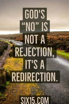 a road with the words god's no is not a reflection, it's a