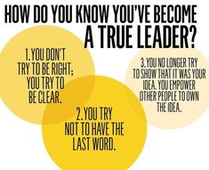 three circles with the words how do you think about a true leader?