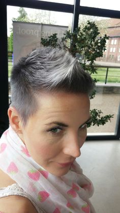 ##mywork##2016# door diana houtermans Hairstyles For Women In Their 40s, Short Grey Haircuts, Granny Hair, Gray Hair Cuts, Short Grey Hair, Pixie Hair, Grey Hair Color