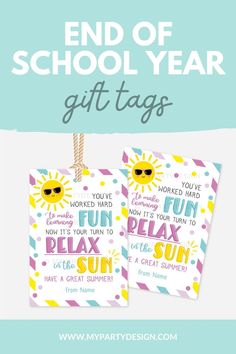 Make easy gifts for teachers and school staff with this printable Relax in the Sun Gift Tag! Pair with baked goods, sweet treats, chocolate or any self-care items for a thoughtful gift teachers will love. Instantly download the printable Relax in the Sun Gift Tag after checkout and start making your end of school year favors today!