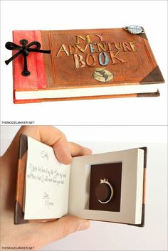 an open book with a ring in it and the words pin it on top of it