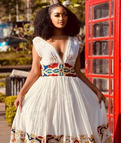 Gorgeous Ethiopian Wedding Dress Habesha Dress Handwoven Habesha Kemis Modern Habesha Libs Eritrean Dress ሀበሻ ቀሚስ ሀበሻ ልብስ Traditional Fitted V-neck Dress, Bohemian Fitted Dress With Pallu, Fitted Bohemian Handloom Dresses, Traditional V-neck Dress With Embroidered Border, Fitted Bohemian Dresses With Pallu, White Handloom Dress For Festivals, Elegant Dresses With Embroidered Border For Traditional Ceremonies, Elegant Dresses With Woven Motifs For Wedding, Fitted White Dress With Traditional Patterns