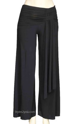 Comfort fashion for those lazy days :) With Love Clothing Ladies Ribbon Palazzo In Black #styles2you #comfort #fashion #lounging #pants #black #affordable #women Dress Pants For Women, Thrifty Fashion, Dc Fashion, Casual Dress Pants, Professional Outfits Women, Culotte Jumpsuit, Vintage Inspired Outfits, Boring Clothes, Love Clothing