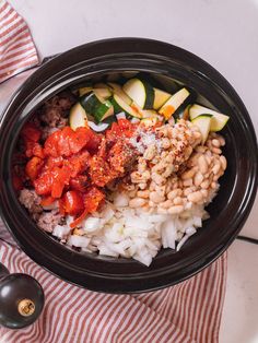 the meal is prepared and ready to be eaten in the bowl on the table top