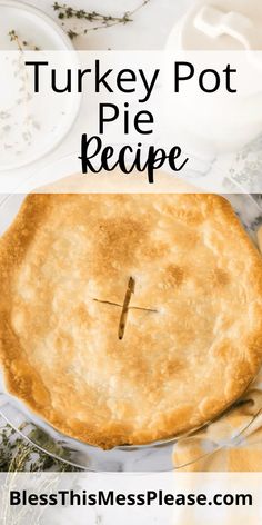 This simple and delicious Turkey Pot Pie features a creamy turkey and vegetable filling wrapped in pie crust and baked until golden and flaky. Turkey Potpie, Potpie Recipe, Christmas Meal, Carlsbad Cravings