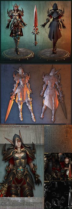 several different types of armor are shown in this image