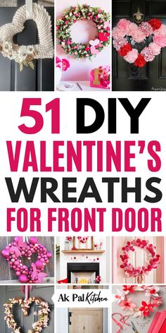 Add a romantic touch to your front door with this DIY Valentine’s Day wreath! Perfect for creating a cozy and welcoming vibe. Discover beautiful options, including heart-shaped wreaths, farmhouse Valentine wreaths, and romantic designs for your front door decoration. Try an easy Valentine wreath DIY using deco mesh or explore rustic and modern styles to match your decor. Whether you’re crafting or shopping, these Valentine’s Day decorations will make your home extra festive and inviting! Ribbon Wreath Ideas, Wreaths With Flowers, Valentine Wreath Ideas, Heart Wreath Diy, Valentines Wreaths, Ribbon Wreath Diy, Homemade Valentine, Valentine Wreath Diy