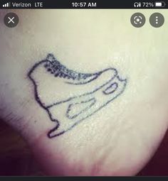 a foot with a shoe drawn on it