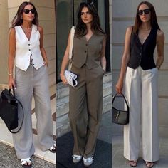 Pants And Waistcoat Women, Vest Corporate Outfit, Suite Vest Outfits For Women, Vest Office Outfits For Women, Work Outfits With Vests For Women, Vest Coordinates Outfits For Women, Women Gilet Outfit, How To Style A Suit Vest Women, Styling A Waistcoat Women