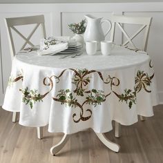 PRICES MAY VARY. MATCHING FABRIC NAPKINS SET OF 4 SOLD SEPARATELY. SEARCH AMAZON FOR “Benson Mills Merry Ribbons Jacquard Cloth Napkins." 52% Cotton, 48% Polyester An elegant, heavyweight printed jacquard tablecloth that will elevate any gathering with seasonal style. Perfect for celebrating special memories during the Christmas and the Winter Holidays. Our Christmas table cloth features a beautiful display of holiday ribbons and winter holly branches; perfect elements for celebrating the season Christmas Tablecloth, Fabric Napkin, Holiday Ribbon, Dinner Decoration, Lace Tablecloth, Tablecloth Fabric, Christmas Table Cloth, All Holidays, Elegant Christmas