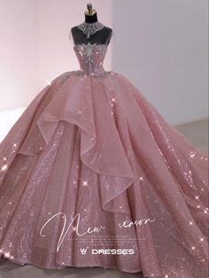 Pink Gown For Debut, Disney Prom Dresses Princesses, Debut Gowns, Quinceanera Themes Dresses, Pink Princess Dress, Quinceñera Dresses, Big Wedding Dresses, Quinceanera Dresses Pink, Pretty Quinceanera Dresses