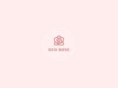 the red rose logo on a pink background