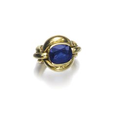 Sapphire ring, 'Chaîne Marine', René Boivin Set with a cushion-shaped sapphire on a band designed as a gold chain, size 49, signed René Boivin, French assay and maker's marks. Suzanne Belperron, International Jewelry, Diamond Brooch, Royal Jewels, Sapphire Jewelry, Diamond Bracelets, Pink Diamond, Jewelry Maker, Necklace Earring Set