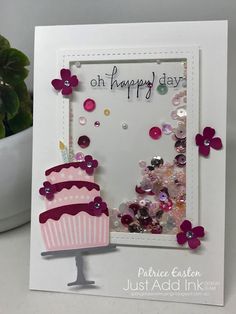 a birthday card with a cupcake on it