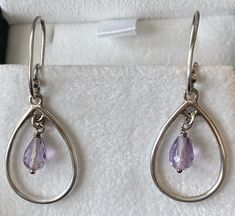 Vintage PANDORA Compose Faceted Amethyst Teardrop Earrings Sterling Silver Ale Fashion Jewelry Earrings, Teardrop Earrings, Sterling Earrings, Charm Jewelry, Fashion Watches, Sterling Silver Earrings, Jewelry Watches, Amethyst, Fashion Jewelry