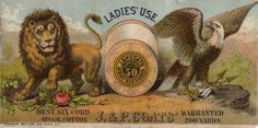 an advertisement for ladies'use with two lions and one eagle on the back of a bank note