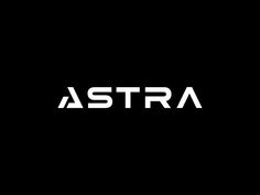 the word astra on a black background