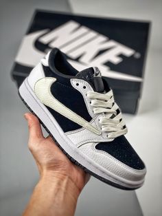 Travis Scott x Air Jordan 1 Low OG “Sail/Black” Walk the talk and make a statement with our top-quality Sneakers. Shop now and step up your shoe game! Please carefully choosing the size number according the size chart as we CAN NOT offer return or refund if you choose a wrong size.The product need 3-5 business days to check the quality before shipping.Our High Quality Shoes models are various, please contact to our support to ask for the model you need.Because each device displays a different color. Therefore, the actual color of the item may not be 100% the same [...] Nike Travis Scott, Travis Scott Jordan 1, Sneaker Closet, All Nike Shoes, Shoes Design, Air Jordan Sneakers, Swag Shoes, Air Jordan 1 Low, High Quality Shoes