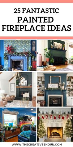 the 25 fantastic painted fireplaces in this living room are easy to do and can be used