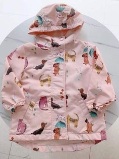 Girl's Clothing Animals / 7T Apple Applique Sweatshirt Fun Jacket, Animal Clothing, Rain Or Shine, Cool Jackets, Girl Pattern, Cool Cartoons, Girls Jacket, Cartoon Print, Windbreaker Jacket