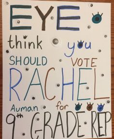 Good Ideas For Student Council Posters, Student Campaign Posters Design Ideas, Campaign Posters Ideas, Optical Humor, Middle School Student Council, Hoco Boards