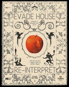 an old book cover with the words, evede house re - interprete