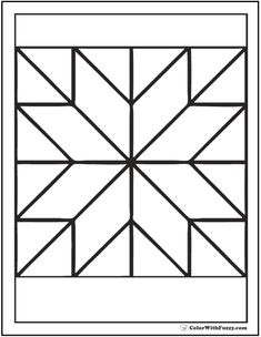 a black and white image of a quilt block with four squares in the middle,