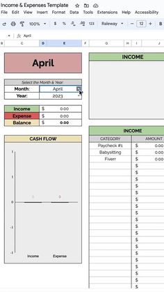 a spreadsheet showing the time and money for each individual to pay in an appliance