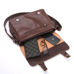 Because we know many people rather take their tablet with them instead of a more bulky laptop, we brought the Mini Scholar Retro to you. A light and elegant leather bag that will hold most of your essentials whether you're attending a meeting or a conference. Tablet bag Buckle hasp fastening PU leather and polyester Comes in 3 colors Dimensions: 33x28x8cm Modern Brown Bag For Business Meetings, Professional Brown Satchel For Everyday Use, Portable Leather Shoulder Bag For Business, Portable Leather Satchel For Everyday Use, Professional Satchel Bags For Daily Use, Portable Leather Office Bag, Portable Leather Shoulder Bag For Office, Classic Portable Satchel Shoulder Bag, Portable Leather Laptop Bag For Everyday Use