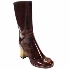 Dolce & Gabbana Womens Wingtip Patent Knee High Boots Brown Leather Size 39.5 Description: Platform Height: 0 Shaft Height: 9" Condition: New Without Tags Or Box Perfect Condition Elegant Brown Evening Boots, Elegant Brown Heeled Boots For Evening, Designer Brown Heeled Boots For Formal Occasions, Luxury Heeled Boots With Patent Leather And Leather Sole, Luxury Heeled Boots With Patent Leather, Luxury Patent Leather Heeled Boots With Leather Sole, Luxury Heeled Boots For Galas, Luxury Brown Heeled Boots For Formal Occasions, Luxury Formal Heeled Boots With Round Toe